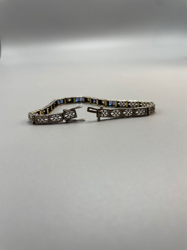 Art Deco Armband Saphire Und Diamanten