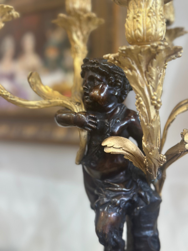 Une Importante Paire De Lampes En Bronze Doré circa 1880