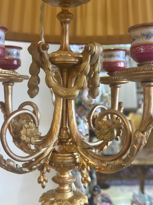 Coppia di lampade in porcellana di Sèvres della fine del XIX secolo 