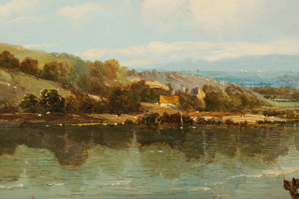 Alfred Gomersal Vickers (1810-1837) Eine Flussszene