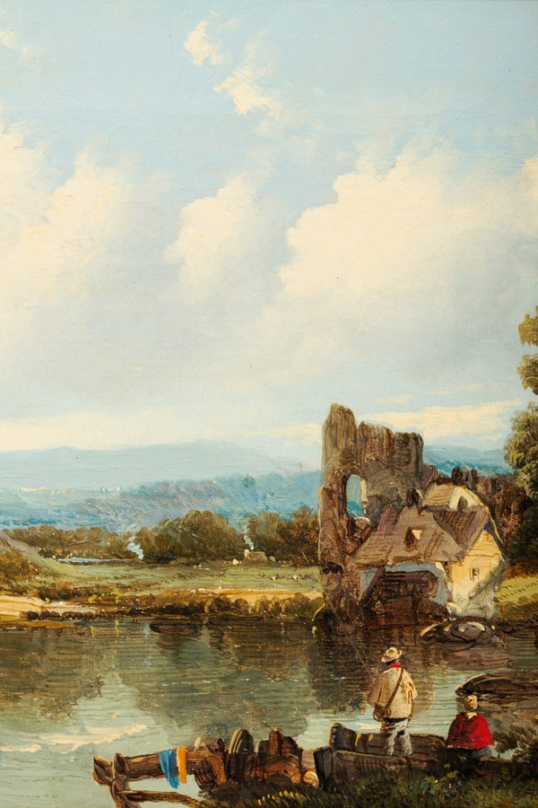 Alfred Gomersal Vickers (1810-1837) Eine Flussszene