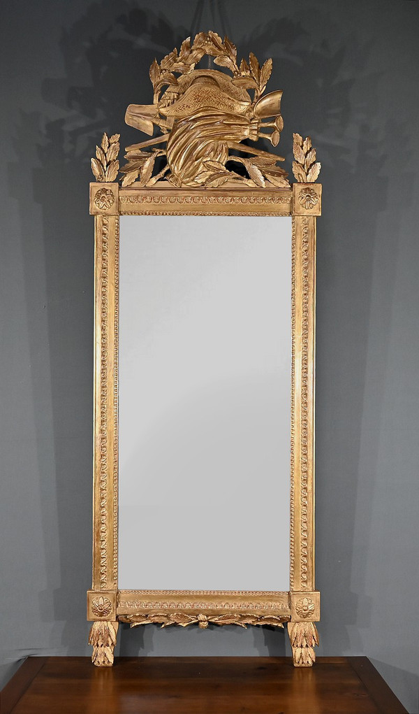 Important Miroir en Bois Doré, époque Louis XV - 1768