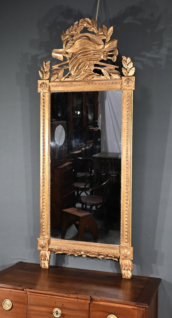 Important Miroir en Bois Doré, époque Louis XV - 1768