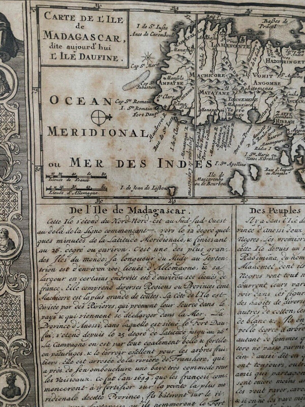 Carte du XVIIIe de l'Ile de Madagascar