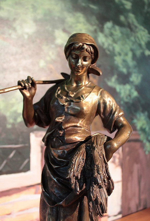 Bronze « Glaneuse » de E. Aizelin – XIXe
