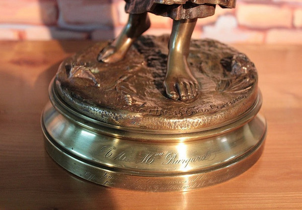 Bronze « Glaneuse » de E. Aizelin – XIXe