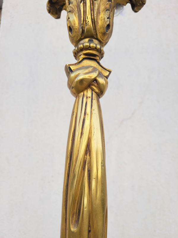 Lampadario in Bronzo in Stile Luigi XVI, XX Secolo