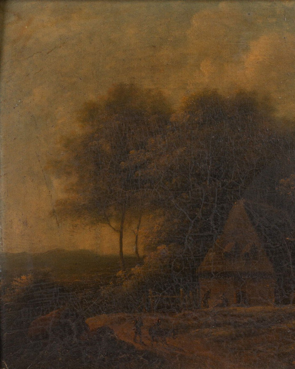 Öl auf Holz, Restaurierungszeit, goldener Rahmen der flämischen Schule