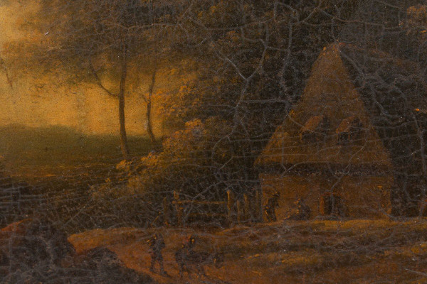 Öl auf Holz, Restaurierungszeit, goldener Rahmen der flämischen Schule