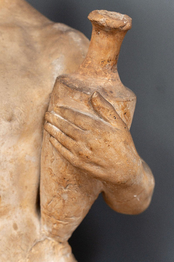 Anthropomorphe Gipsstatue Bacchus von Filleul, Anfang des 20. Jahrhunderts, 200 cm