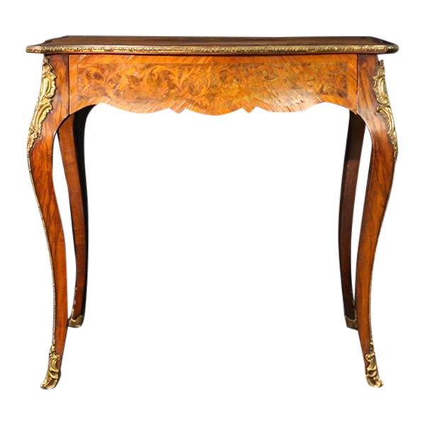Table marquetée Napoléon III XIXème siècle 