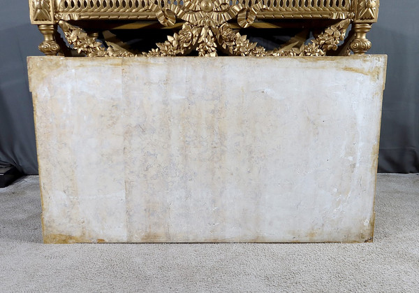 Table Console en Bois Doré , style Louis XVI - 2ème partie XIXe