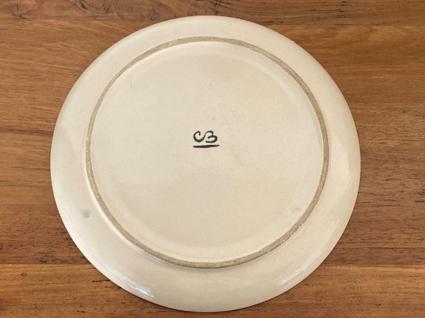 Iznik dish with caravel decoration, mid-20th century, marked CB