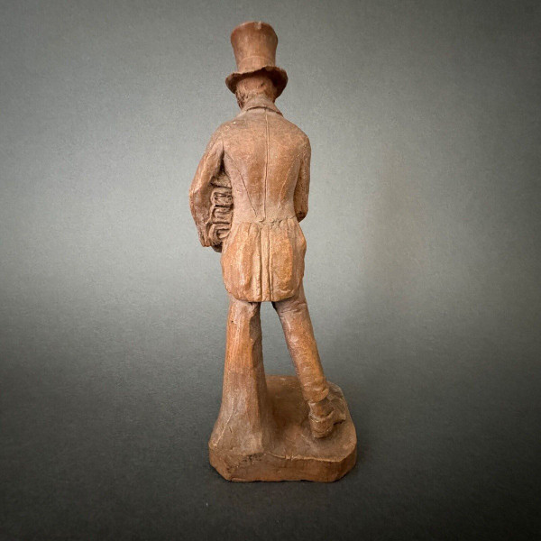 Terracotta firmata L. Desborde XIX secolo Uno studente del 1° anno