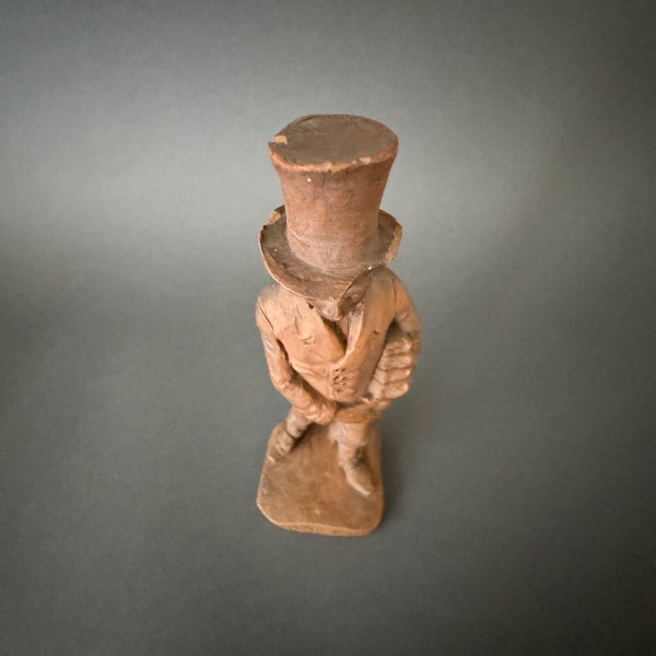Terracotta firmata L. Desborde XIX secolo Uno studente del 1° anno