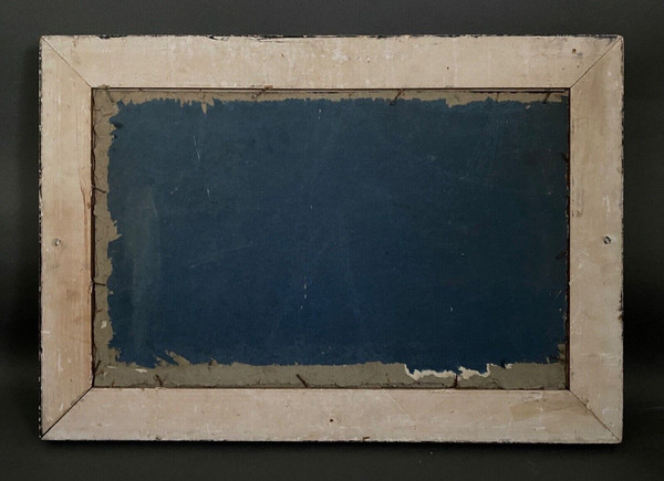 Huile sur panneau par G. Colin paysage breton scène de rue début XXe