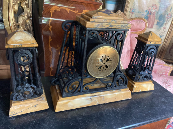 ART DECO WROUGHT IRON FIREPLACE SURROUND
