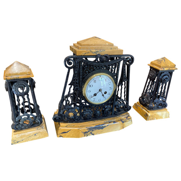 ART DECO WROUGHT IRON FIREPLACE SURROUND
