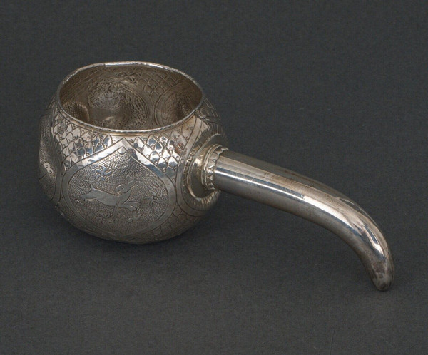 Kovsh Russian silver calabash cup 1900