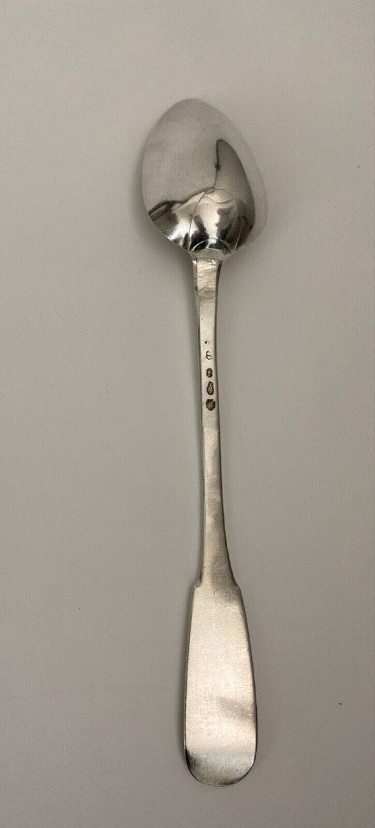 18th century silver Fermiers généraux stew spoon 172 grams