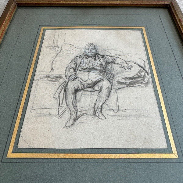Drawing of Alexandre Dumas père by Paul Gavarni