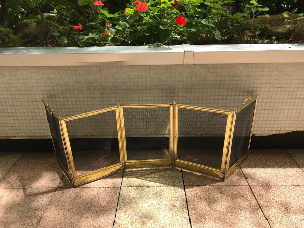 Antique brass mantelpiece from the 19th century Charles X period