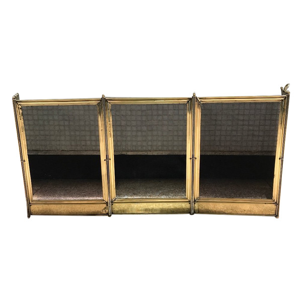 Antique brass mantelpiece from the 19th century Charles X period