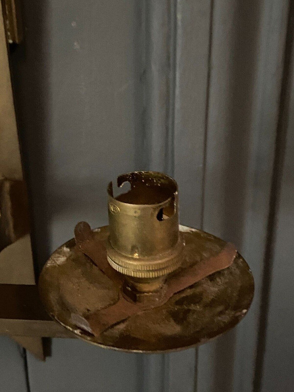 Applique en bronze moderniste 1960 deux feux