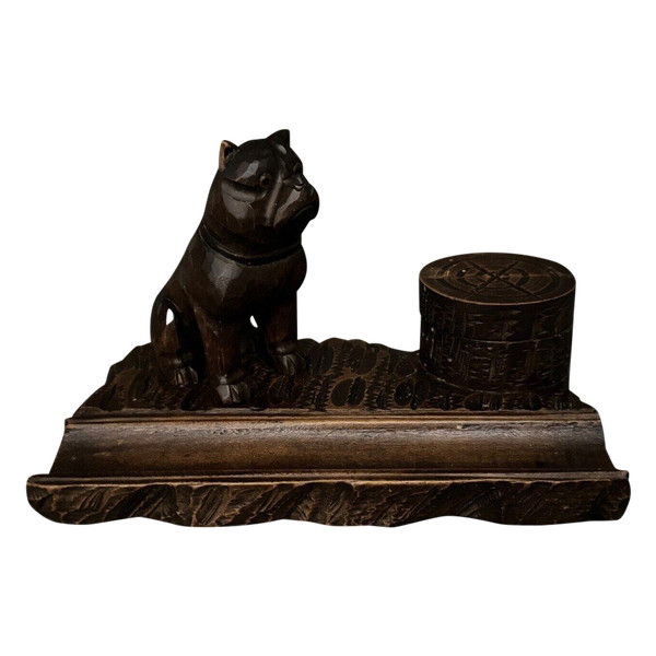 Black Forest Bulldog inkwell Black Forest 1900