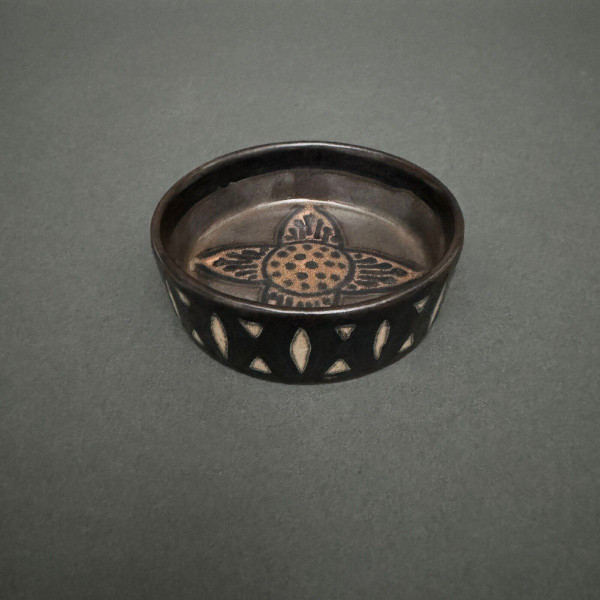 Odetta stoneware bowl with geometric design by HB Quimper