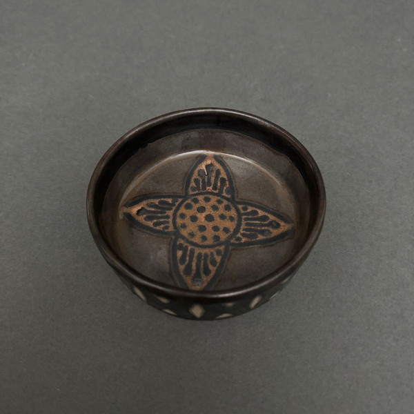 Odetta stoneware bowl with geometric design by HB Quimper