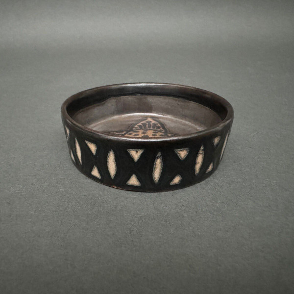 Odetta stoneware bowl with geometric design by HB Quimper