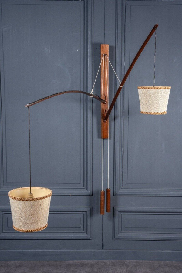 Wall lamp with counterweight Ruprecht Skrip Skrip Leuchten 2 arms