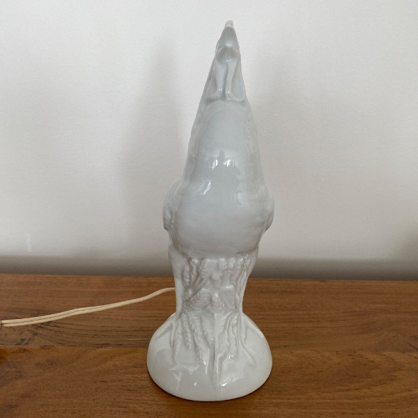 Veilleuse représentant un coq 1930 porcelaine de Limoges France