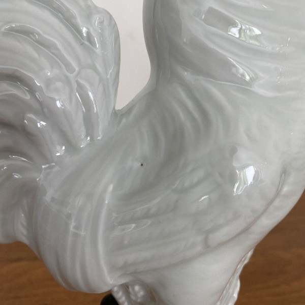 Veilleuse représentant un coq 1930 porcelaine de Limoges France