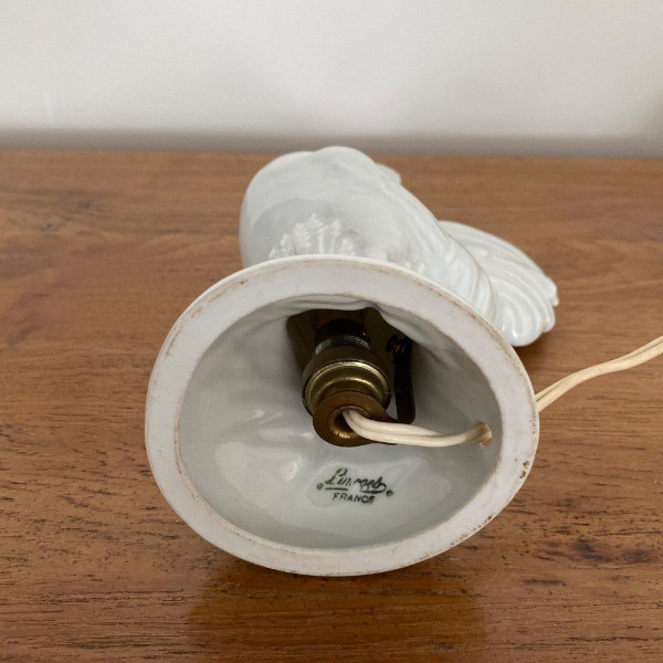 Veilleuse représentant un coq 1930 porcelaine de Limoges France