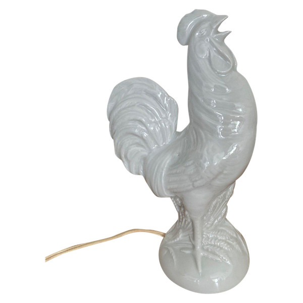 Veilleuse représentant un coq 1930 porcelaine de Limoges France