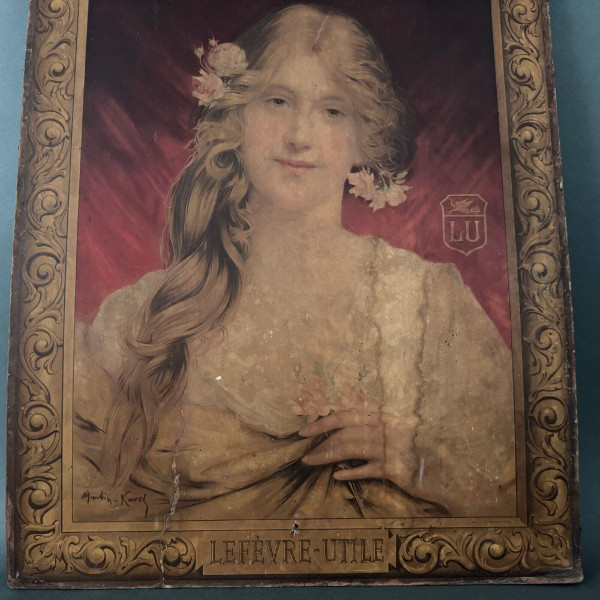 Panonceau LU 1903 La Femme aux Roses by Martin Kuvel imp. F. Champenois