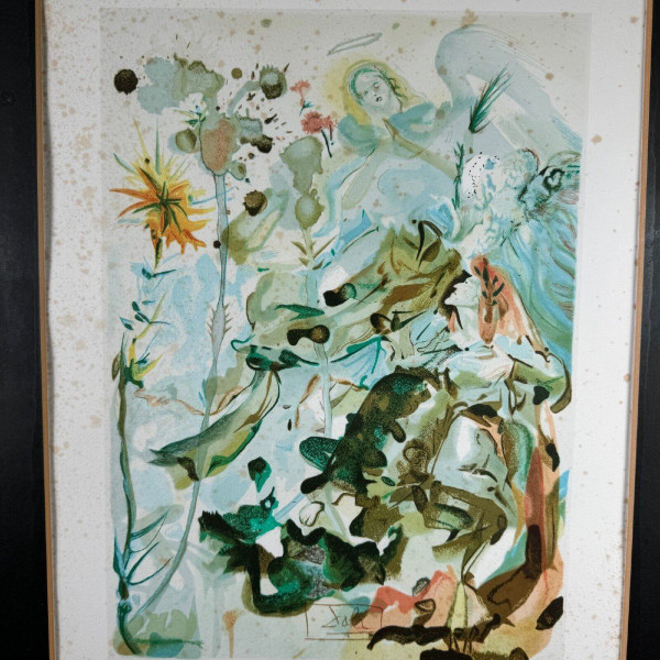 Lithographie Dali Divine Comédie Paradis 25 Saint Jacques et l'Espérance
