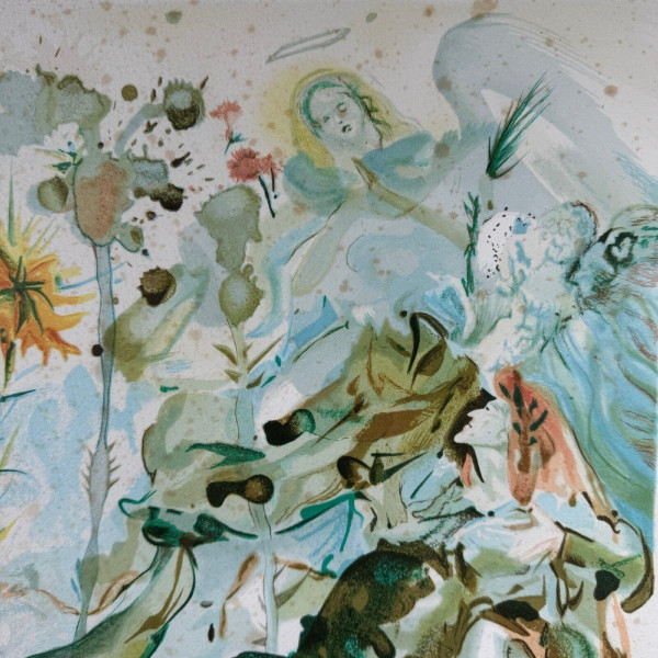 Lithographie Dali Divine Comédie Paradis 25 Saint Jacques et l'Espérance