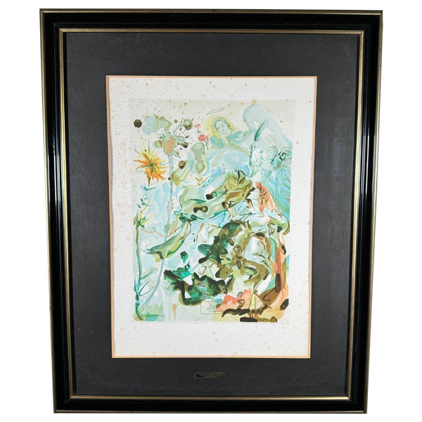 Lithographie Dali Divine Comédie Paradis 25 Saint Jacques et l'Espérance