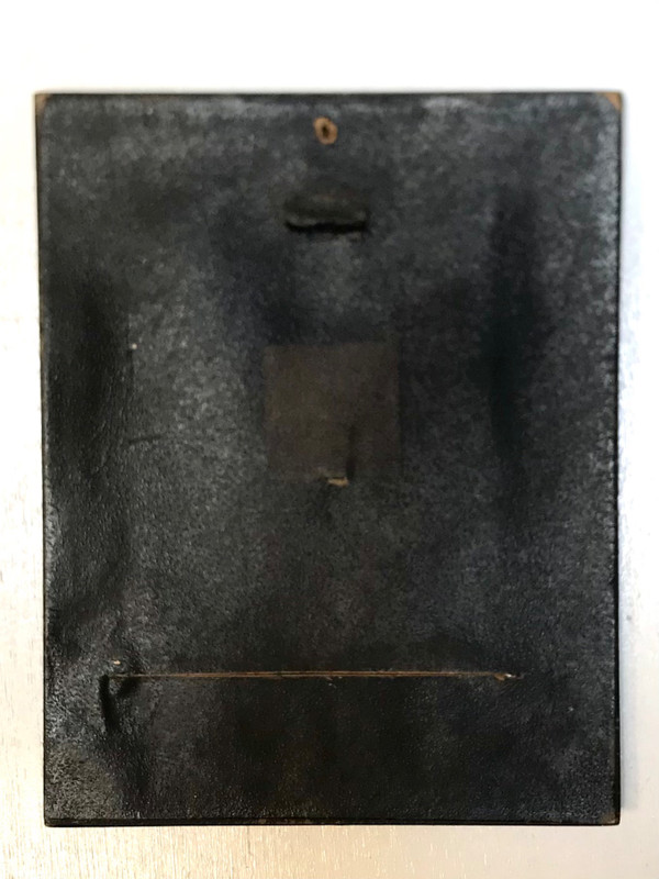 Photo frame in lacquered boiled cardboard with Japanese decor