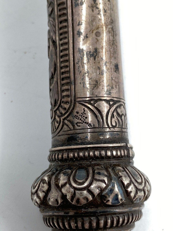 Silver spoon China with foliage decoration late 19th century
