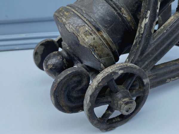 Canon en fonte de fer fin XIXe patine d'origine