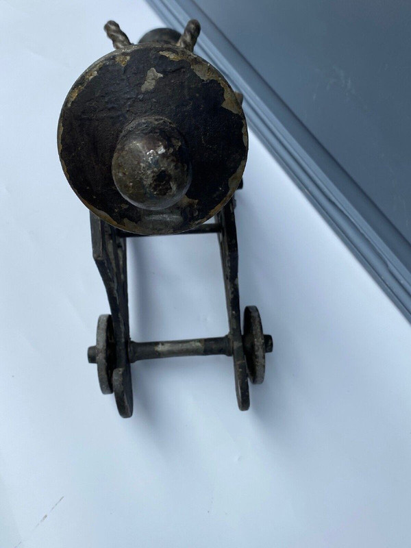 Canon en fonte de fer fin XIXe patine d'origine