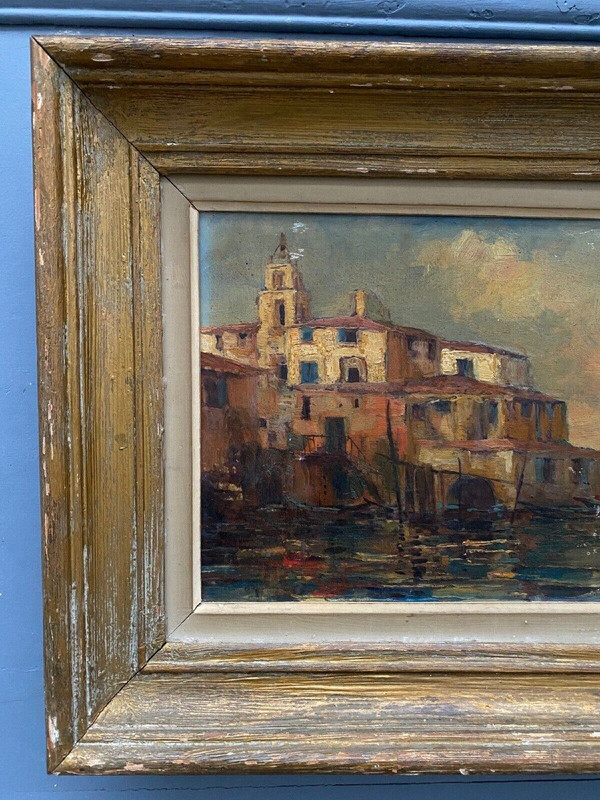 Öl auf Isorel Initialen CR Venedig XX.