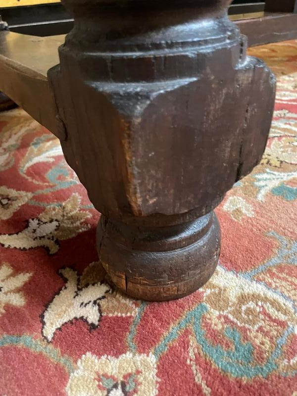 Table de ferme style Louis XIII en chêne massif 