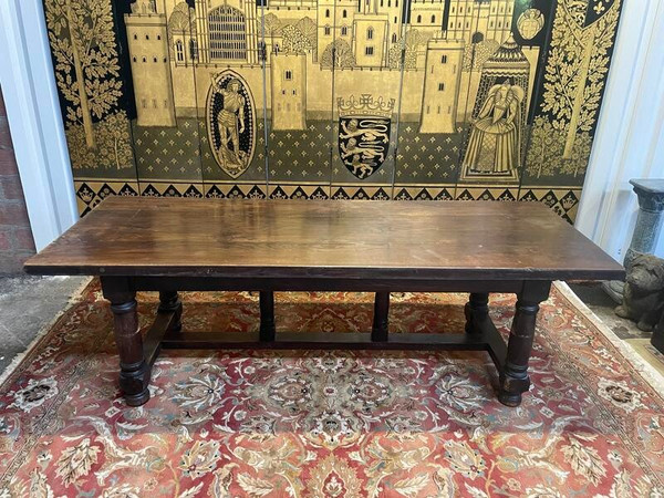 Table de ferme style Louis XIII en chêne massif 