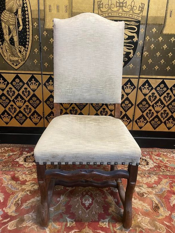 Set di 6 sedie Luigi XIII in osso di pecora