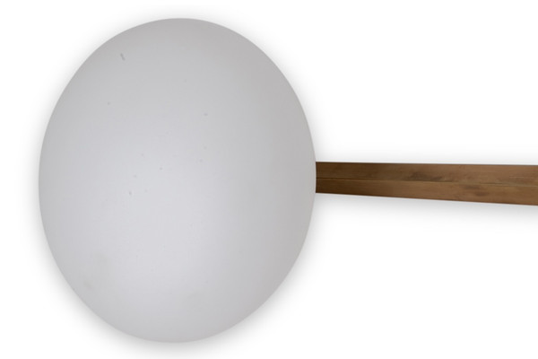 Angelo Lelli. Lampada da parete o soffitto in ottone e opalina. Contemporaneo. LS52051089I